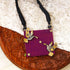 Magenta Avian Necklace Gold Chik Design - The Earth Store - Fashion Accessories